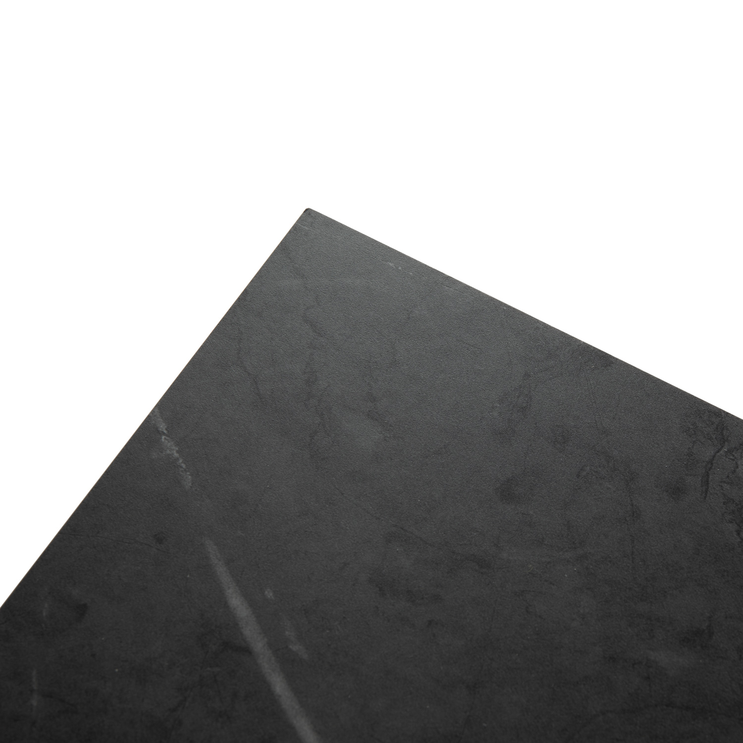 Close-up of a marble-pattern PVC wall panel showing vivid stone texture