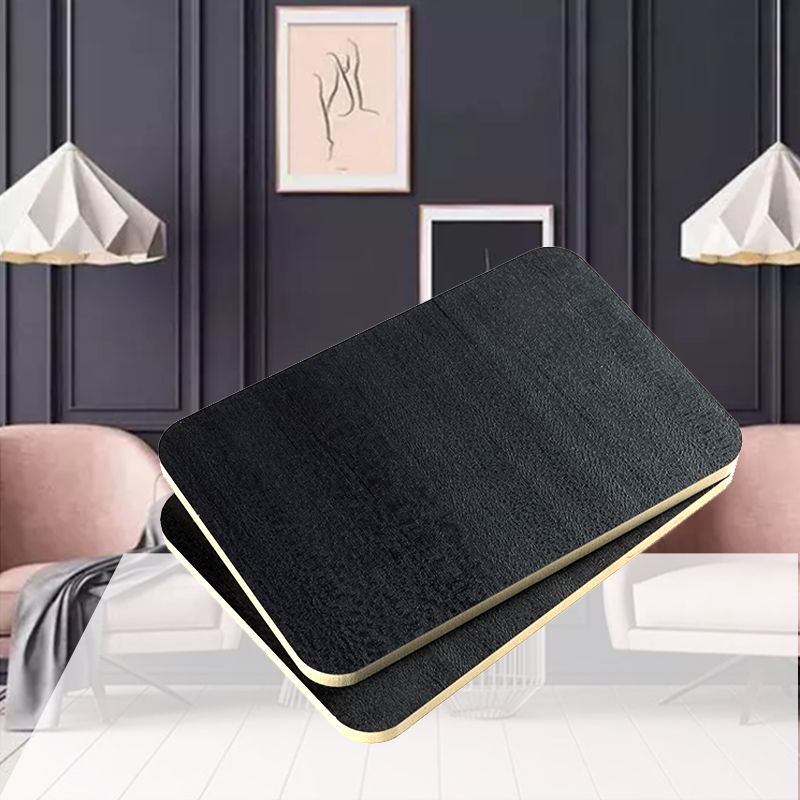 Marble-pattern PVC wall panel installed in a modern bathroom with ambient lighting