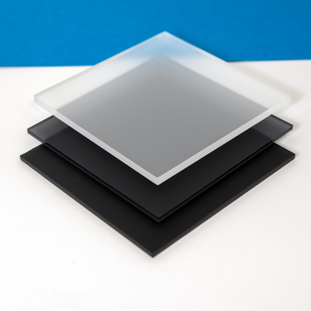 Black and Transparent Frosted Acrylic Sheets – Matte Boards for Decorative Paneling